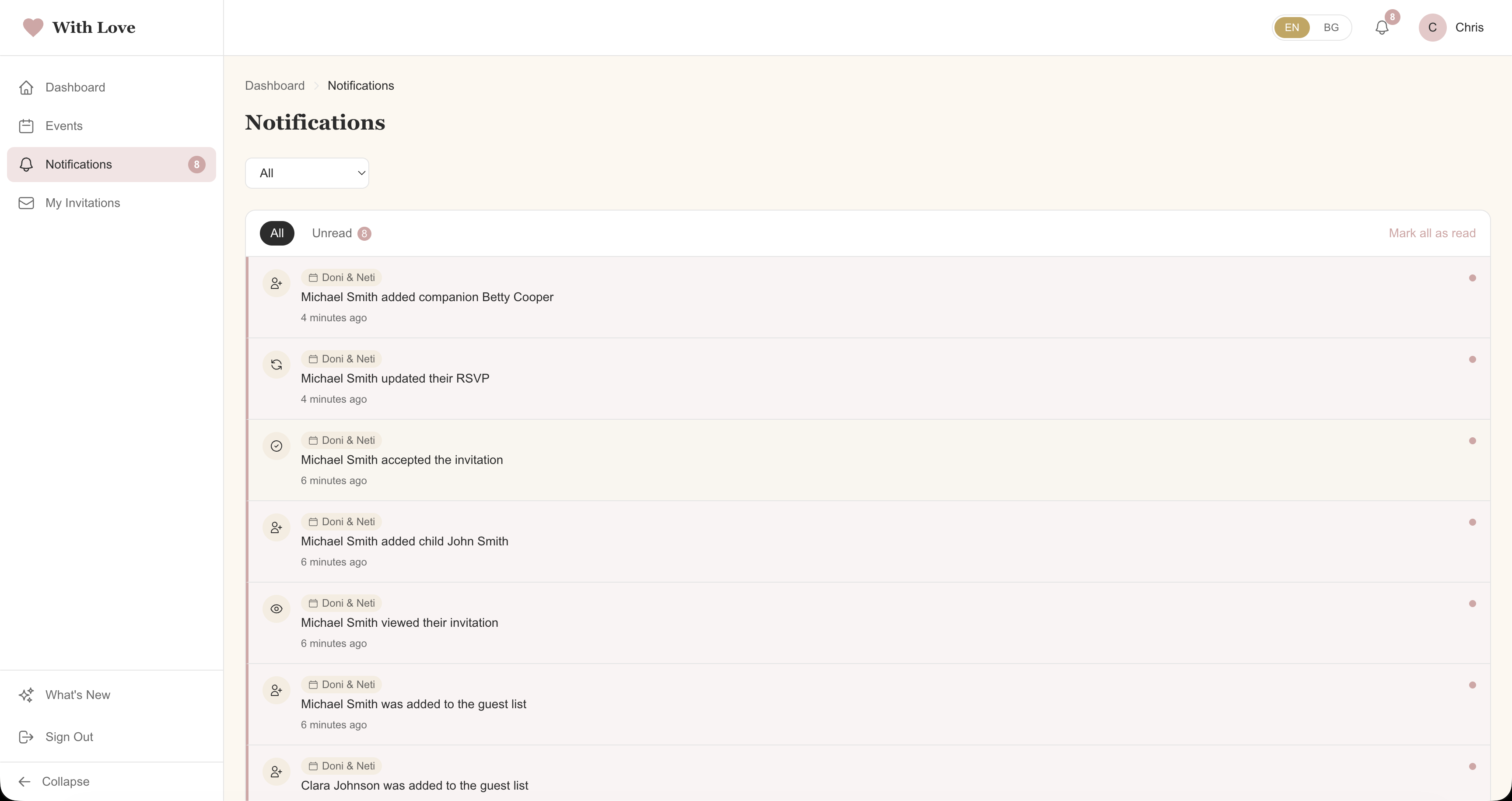 Smart RSVP Tracking